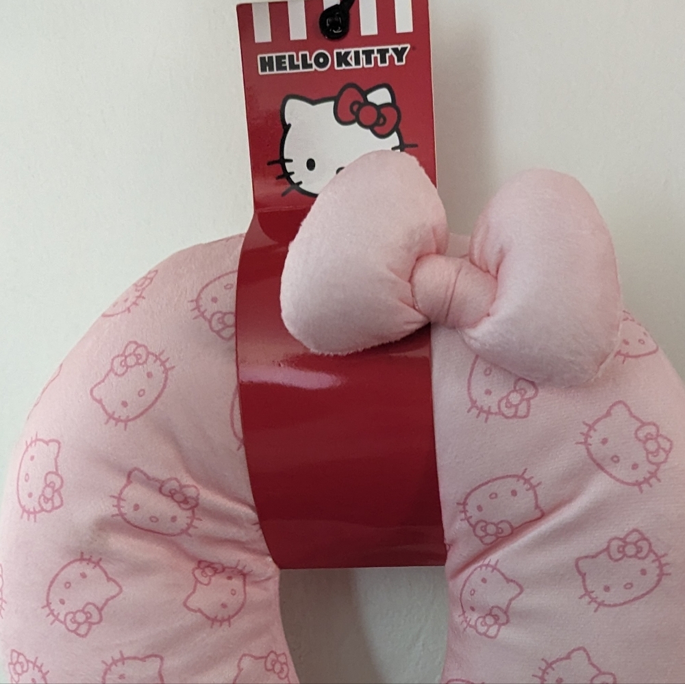 Sanrio Pink Hello Kitty Travel Neck Pillow with Bow - Picture 6 of 6
